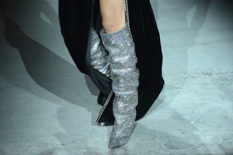 saint laurent glitter boots