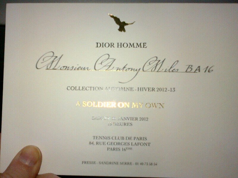 dior invitation
