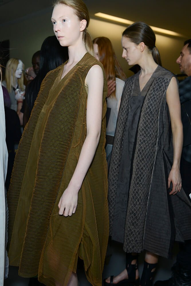 Rick Owens Paris Fashion Week S S 15 Backstage Girls 10 Magazine Rick Owens Paris Fashion Week S S 15 Backstage Girls 10 Magazine