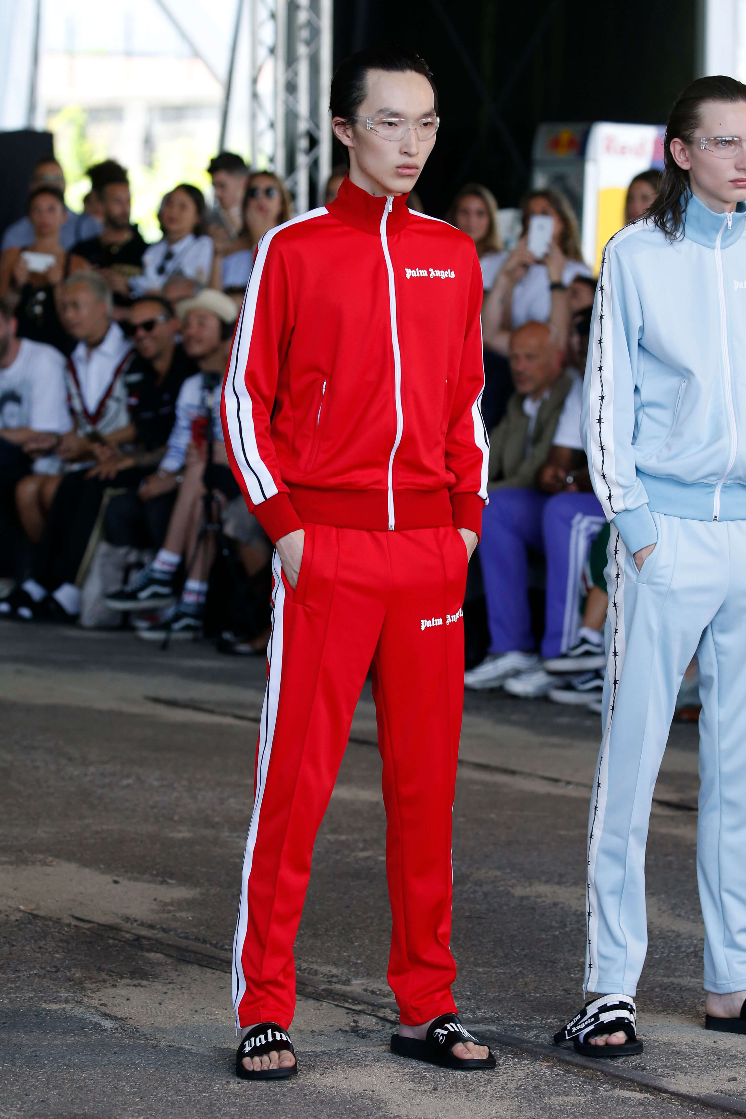palm angels tracksuit red